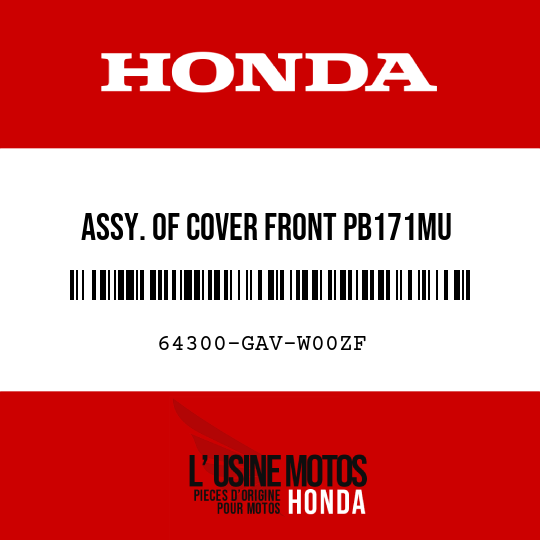image de 64300-GAV-W00ZF ASSY. OF COVER FRONT PB171MU