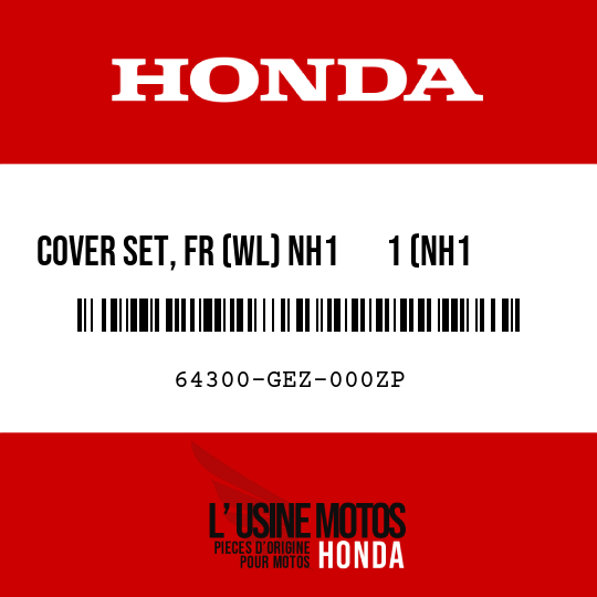 image de 64300-GEZ-000ZP COVER SET, FR (WL) NH1       1 (NH1       1 BLACK)