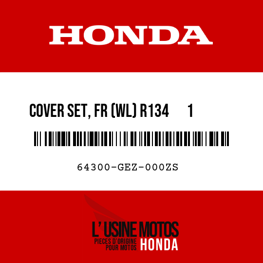 image de 64300-GEZ-000ZS COVER SET, FR (WL) R134      1  (R134      1 FIGHTING RED)