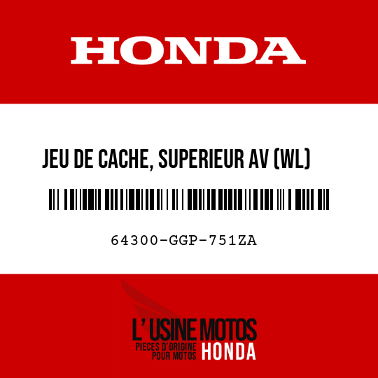 image de 64300-GGP-751ZA JEU DE CACHE, SUPERIEUR AV (WL) TYPE1