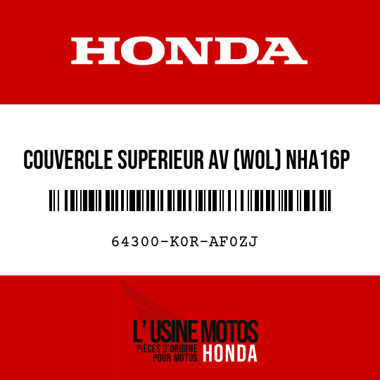 image de 64300-K0R-AF0ZJ COUVERCLE SUPERIEUR AV (WOL) NHA16P