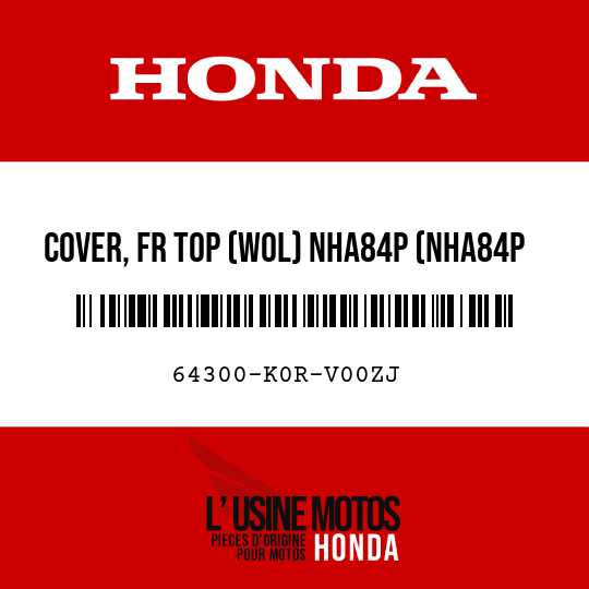 image de 64300-K0R-V00ZJ COVER, FR TOP (WOL) NHA84P (NHA84P PEARL NIGHTSTAR BLACK)