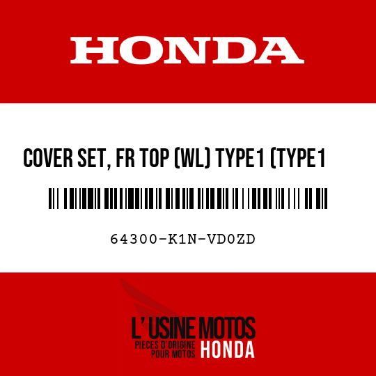 image de 64300-K1N-VD0ZD COVER SET, FR TOP (WL) TYPE1 (TYPE1 )