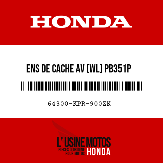 image de 64300-KPR-900ZK ENS DE CACHE AV (WL) PB351P 