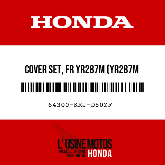 image de 64300-KRJ-D50ZF COVER SET, FR YR287M (YR287M CHAMPAGNE BRONZE METALLIC)