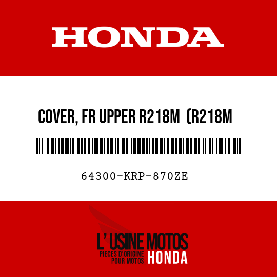 image de 64300-KRP-870ZE COVER, FR UPPER R218M  (R218M RADIANT RED METALLIC)