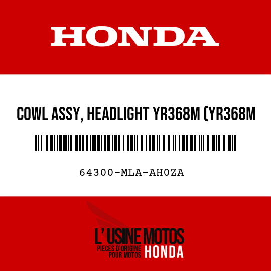 image de 64300-MLA-AH0ZA COWL ASSY, HEADLIGHT YR368M (YR368M FLARE ORANGE METALLIC)