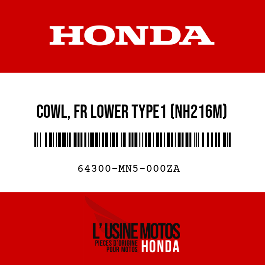 image de 64300-MN5-000ZA COWL, FR LOWER TYPE1 (NH216M) (TYPE1 )