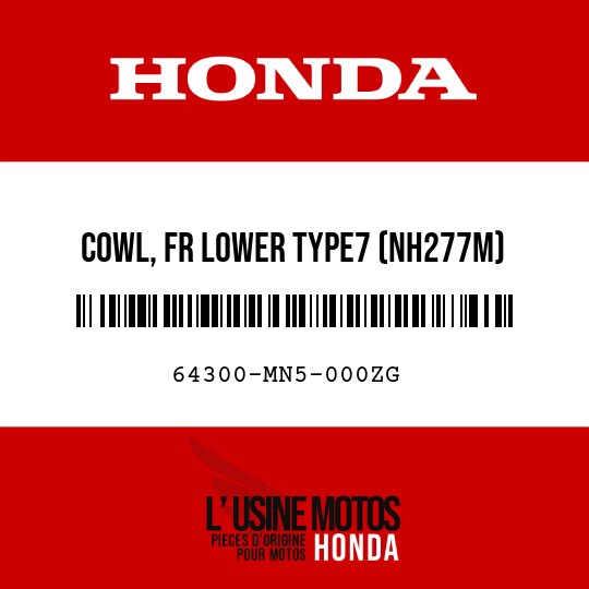 image de 64300-MN5-000ZG COWL, FR LOWER TYPE7 (NH277M) (TYPE7 )