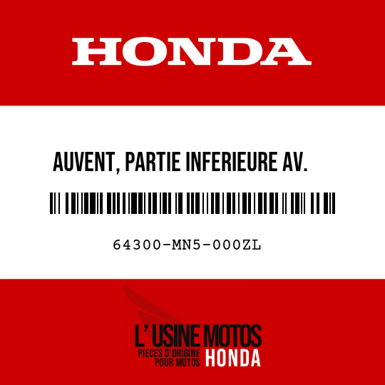 image de 64300-MN5-000ZL AUVENT, PARTIE INFERIEURE AV. TYPE12 