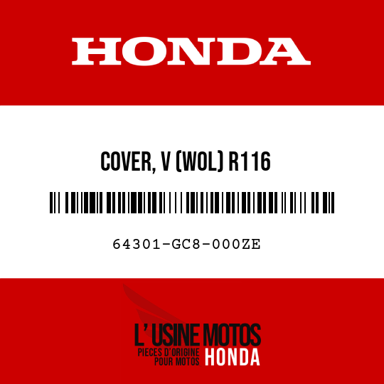 image de 64301-GC8-000ZE COVER, V (WOL) R116