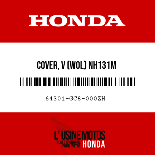 image de 64301-GC8-000ZH COVER, V (WOL) NH131M