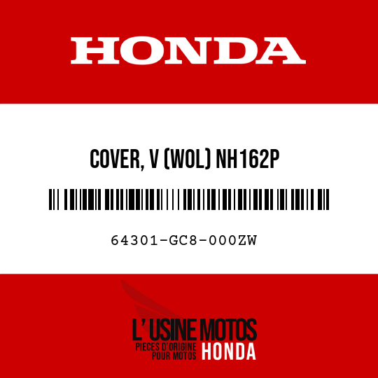image de 64301-GC8-000ZW COVER, V (WOL) NH162P
