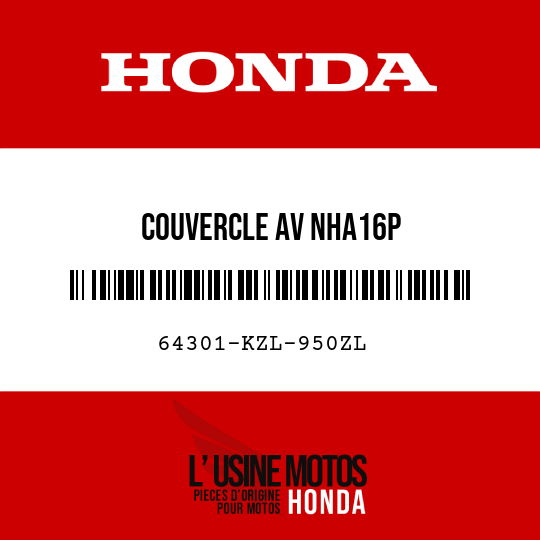 image de 64301-KZL-950ZL COUVERCLE AV NHA16P