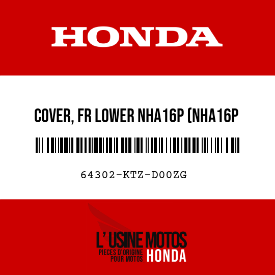 image de 64302-KTZ-D00ZG COVER, FR LOWER NHA16P (NHA16P PEARL COOL WHITE)
