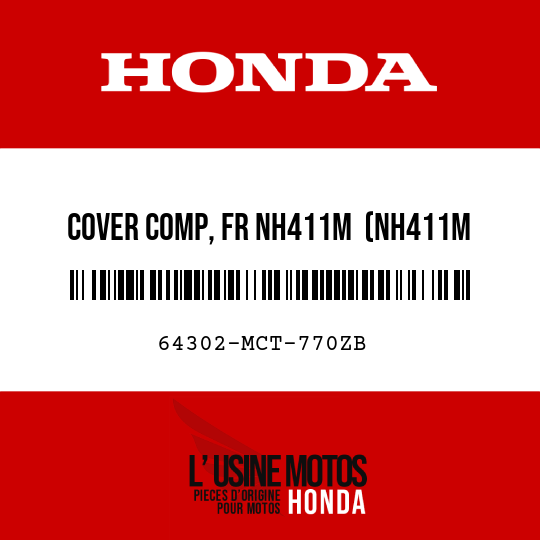 image de 64302-MCT-770ZB COVER COMP, FR NH411M  (NH411M FORCE SILVER METALLIC)