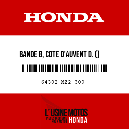 image de 64302-MZ2-300 BANDE B, COTE D'AUVENT D. ()