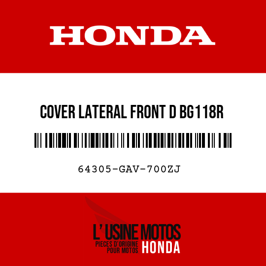 image de 64305-GAV-700ZJ COVER LATERAL FRONT D BG118R