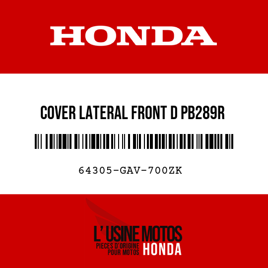 image de 64305-GAV-700ZK COVER LATERAL FRONT D PB289R