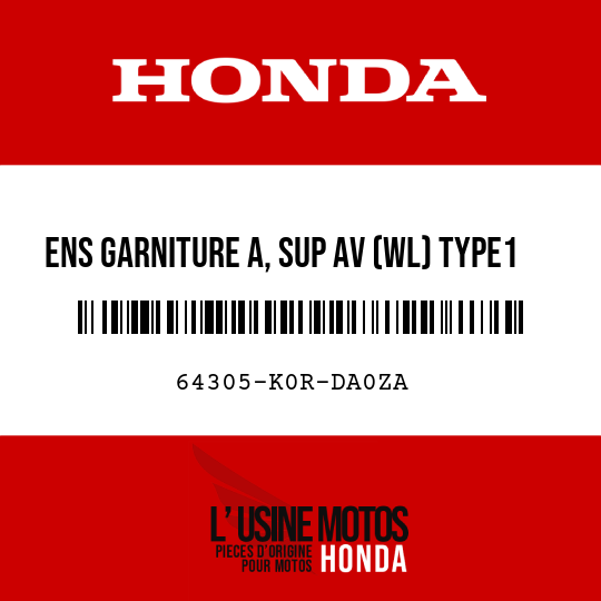 image de 64305-K0R-DA0ZA ENS GARNITURE A, SUP AV (WL) TYPE1