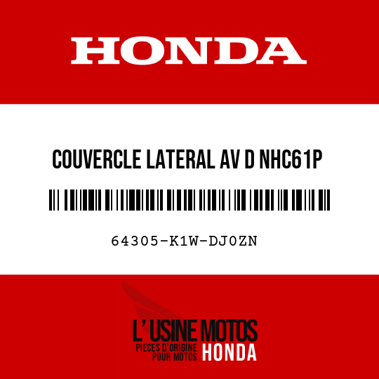 image de 64305-K1W-DJ0ZN COUVERCLE LATERAL AV D NHC61P