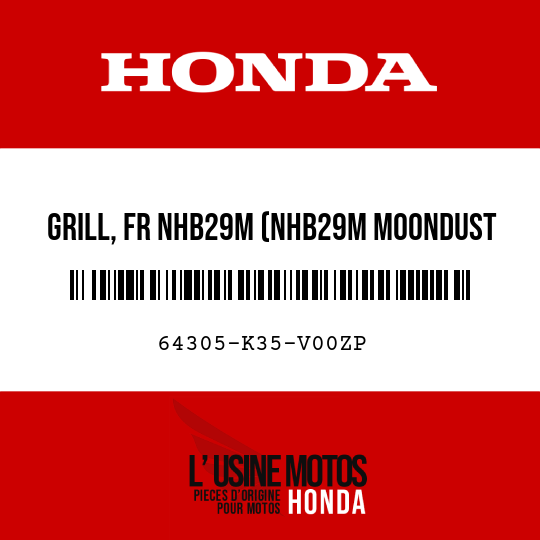 image de 64305-K35-V00ZP GRILL, FR NHB29M (NHB29M MOONDUST SILVER METALLIC)