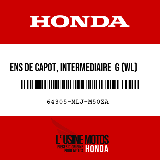 image de 64305-MLJ-M50ZA ENS DE CAPOT, INTERMEDIAIRE  G (WL) NHA86M