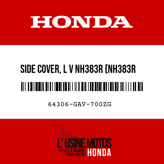 image de 64306-GAV-700ZG SIDE COVER, L V NH383R (NH383R PASTORALES GRAU)