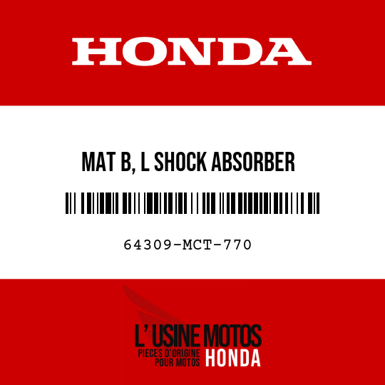 image de 64309-MCT-770 MAT B, L SHOCK ABSORBER