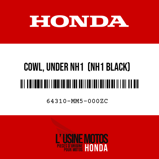 image de 64310-MM5-000ZC COWL, UNDER NH1  (NH1 BLACK)