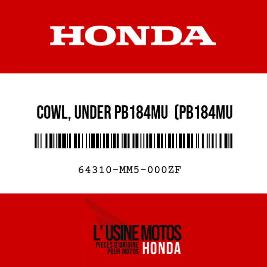 image de 64310-MM5-000ZF COWL, UNDER PB184MU  (PB184MU GRANITE BLUE METALLIC-U)
