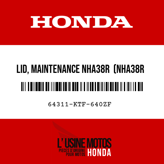 image de 64311-KTF-640ZF LID, MAINTENANCE NHA38R  (NHA38R ARDESIA GRAY)