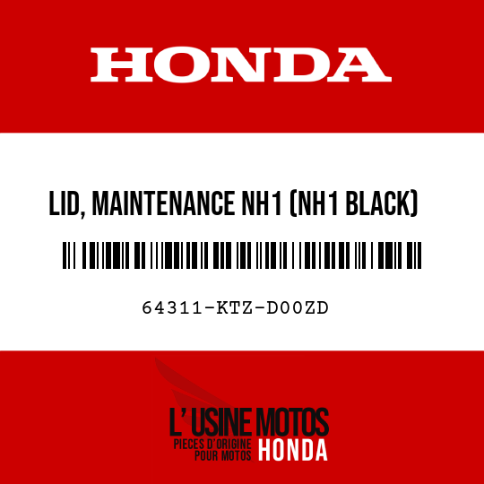 image de 64311-KTZ-D00ZD LID, MAINTENANCE NH1 (NH1 BLACK)