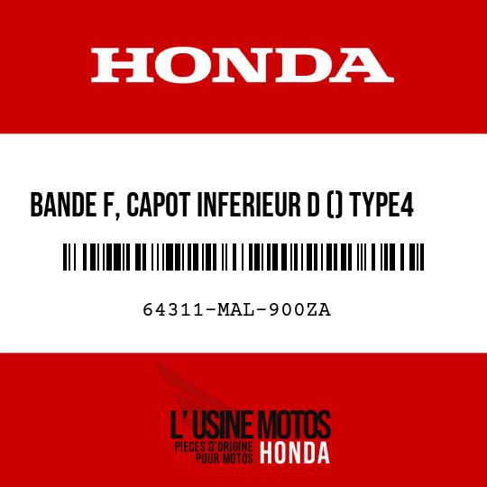 image de 64311-MAL-900ZA BANDE F, CAPOT INFERIEUR D () TYPE4