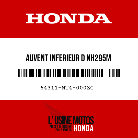 image de 64311-MT4-000ZG AUVENT INFERIEUR D NH295M 