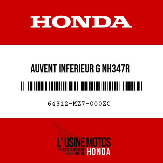 image de 64312-MZ7-000ZC AUVENT INFERIEUR G NH347R 