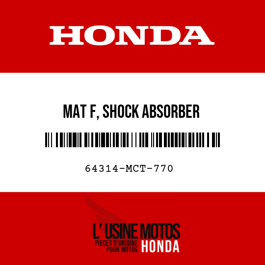 image de 64314-MCT-770 MAT F, SHOCK ABSORBER
