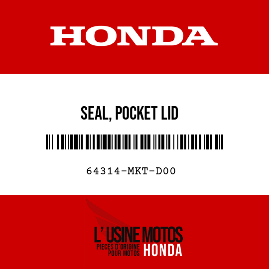 image de 64314-MKT-D00 SEAL, POCKET LID