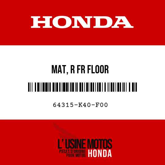image de 64315-K40-F00 MAT, R FR FLOOR
