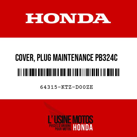 image de 64315-KTZ-D00ZE COVER, PLUG MAINTENANCE PB324C  (PB324C CANDY XENON BLUE)