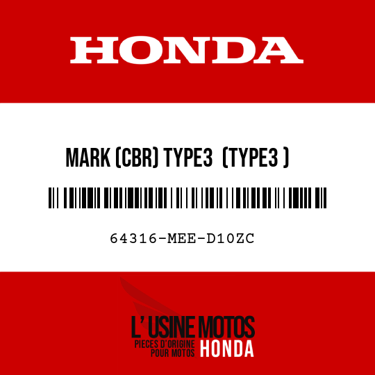 image de 64316-MEE-D10ZC MARK (CBR) TYPE3  (TYPE3 )