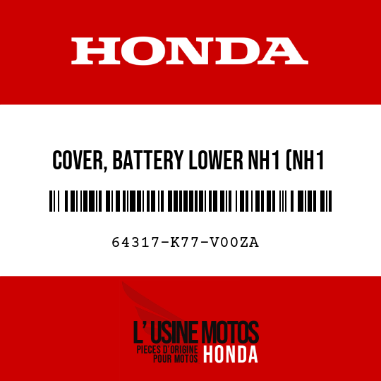 image de 64317-K77-V00ZA COVER, BATTERY LOWER NH1 (NH1 BLACK)