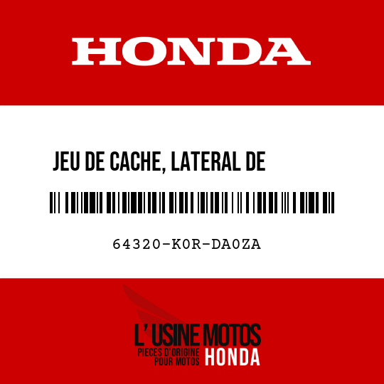 image de 64320-K0R-DA0ZA JEU DE CACHE, LATERAL DE      PLANCHER D (WL) TYPE2
