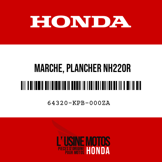 image de 64320-KPB-000ZA MARCHE, PLANCHER NH220R