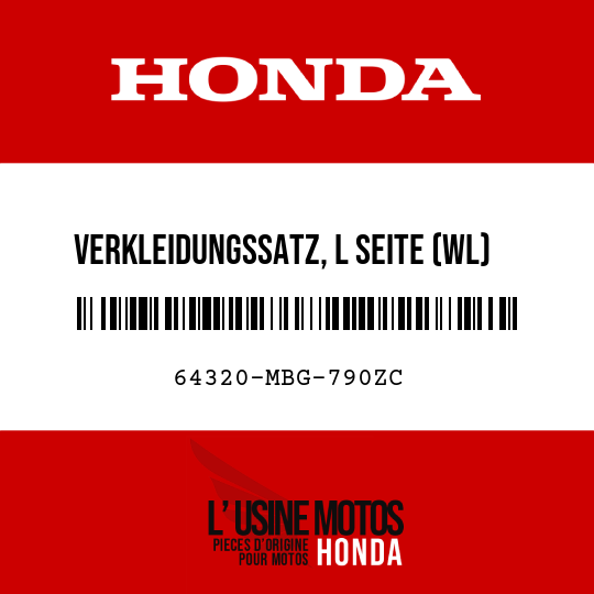 image de 64320-MBG-790ZC VERKLEIDUNGSSATZ, L SEITE (WL) TYPE3  (TYPE3 )