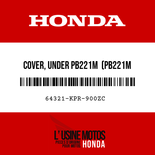 image de 64321-KPR-900ZC COVER, UNDER PB221M  (PB221M CYCLONE BLUE METALLIC)