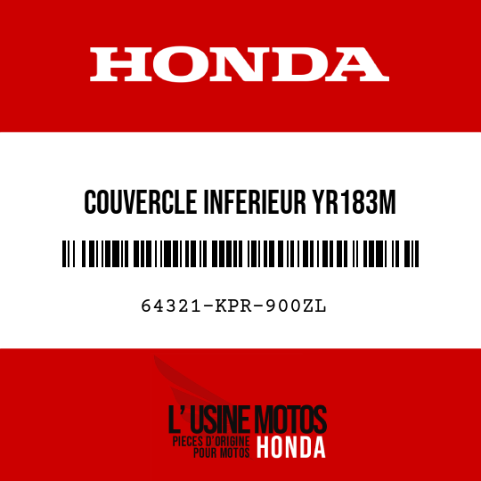 image de 64321-KPR-900ZL COUVERCLE INFERIEUR YR183M 