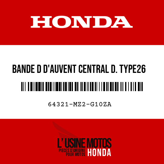 image de 64321-MZ2-G10ZA BANDE D D'AUVENT CENTRAL D. TYPE26