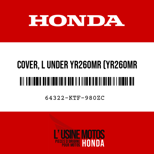 image de 64322-KTF-980ZC COVER, L UNDER YR260MR (YR260MR SHADOW BEIGE METALLIC)