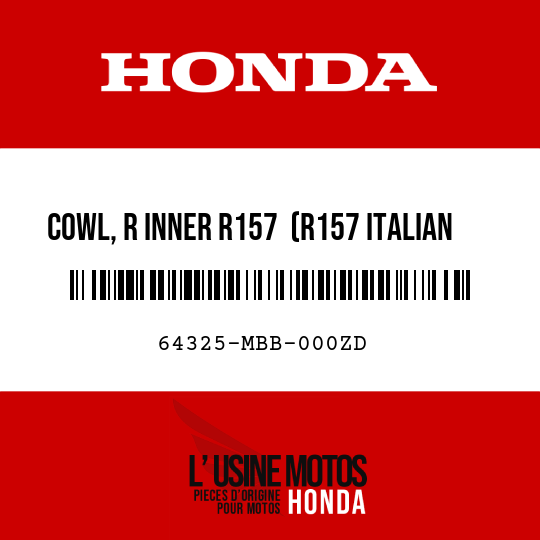 image de 64325-MBB-000ZD COWL, R INNER R157  (R157 ITALIAN RED)